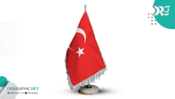 پرچم رومیزی طرح کشور ترکیه