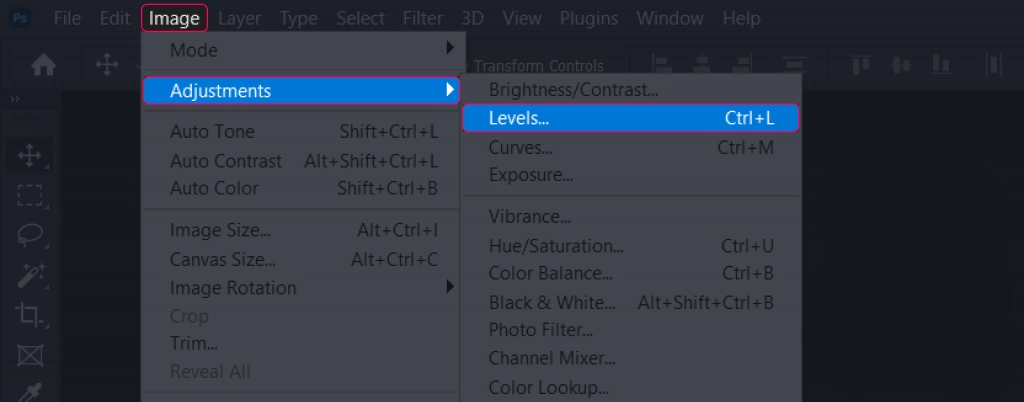 آموزش Adjustment Levels در فتوشاپ