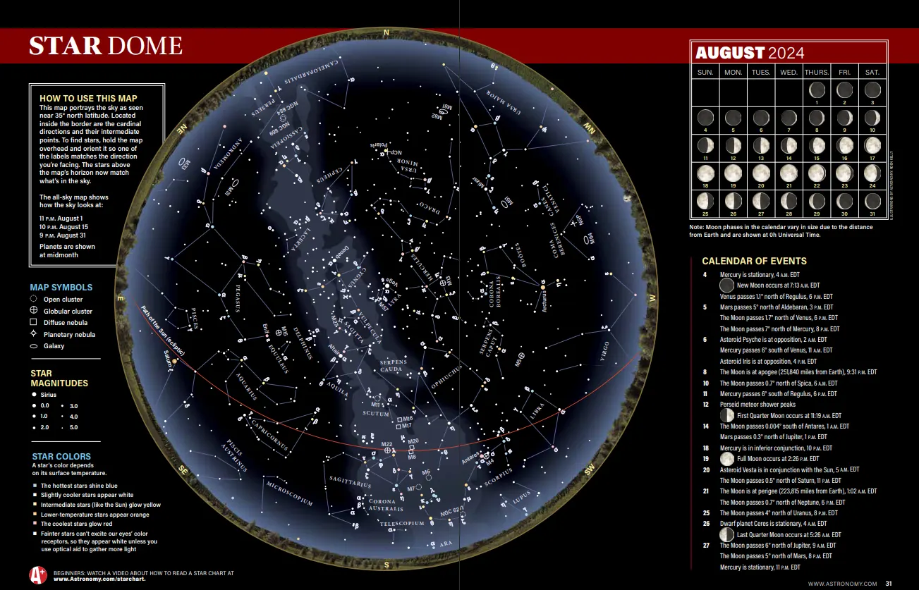 مجله ستاره شناسی Astronomy نسخه August 2024