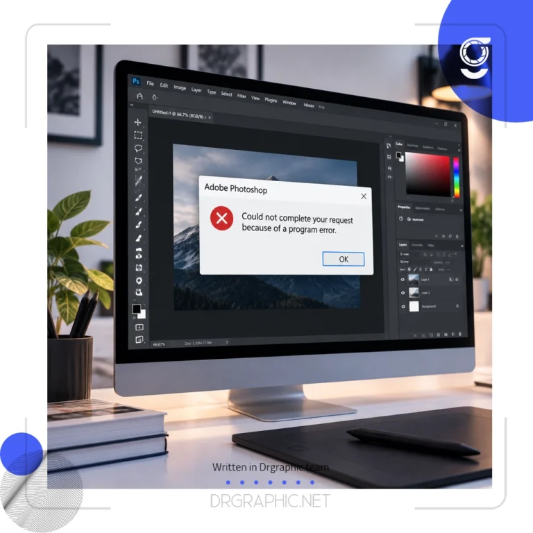خطای could not complete your request because of a program error در فتوشاپ