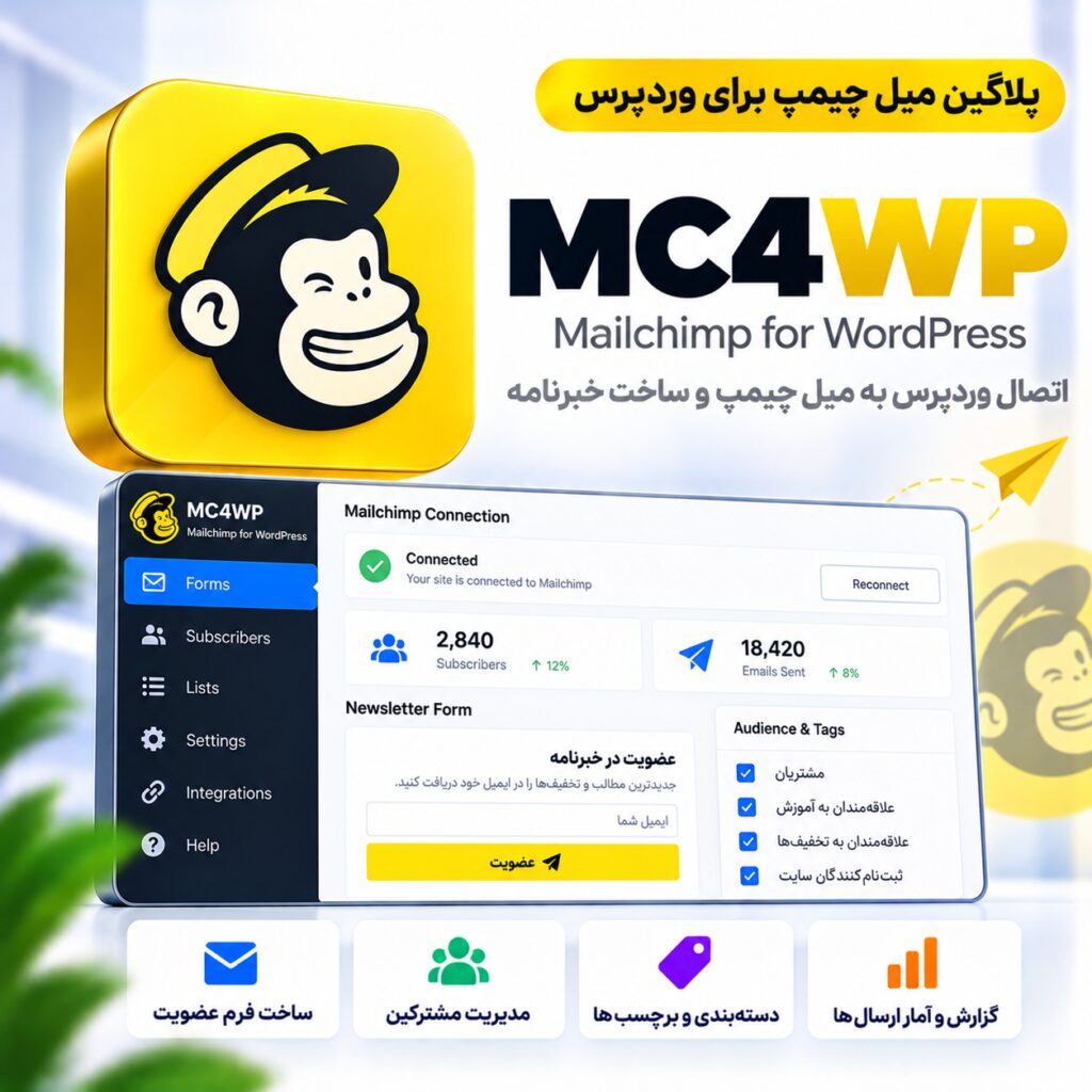 پلاگین میل چیمپ برای وردپرس | MC4WP: Mailchimp for WordPress