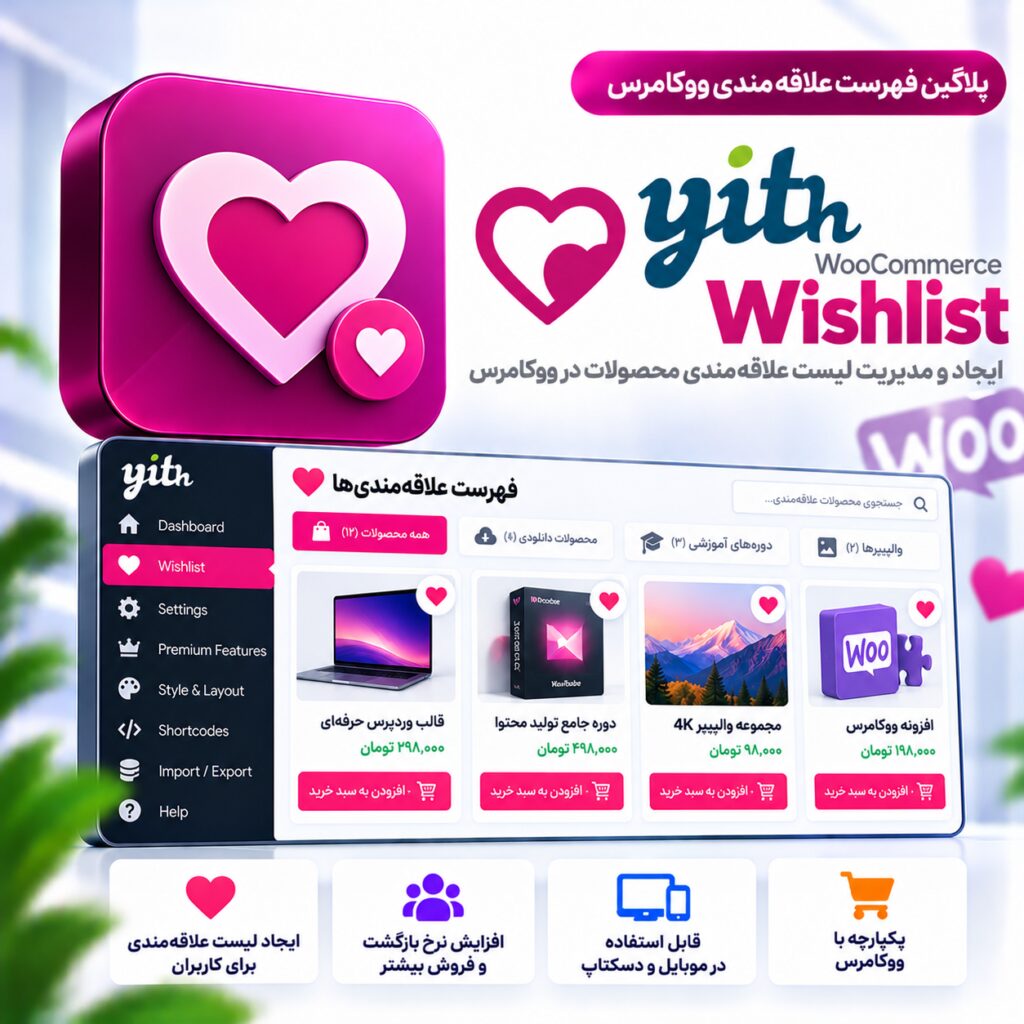 پلاگین فهرست علاقه‌مندی ووکامرس | YITH WooCommerce Wishlist